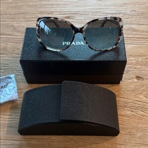 Prada Women's Tortoiseshell Sunglasses with Brown Lenses